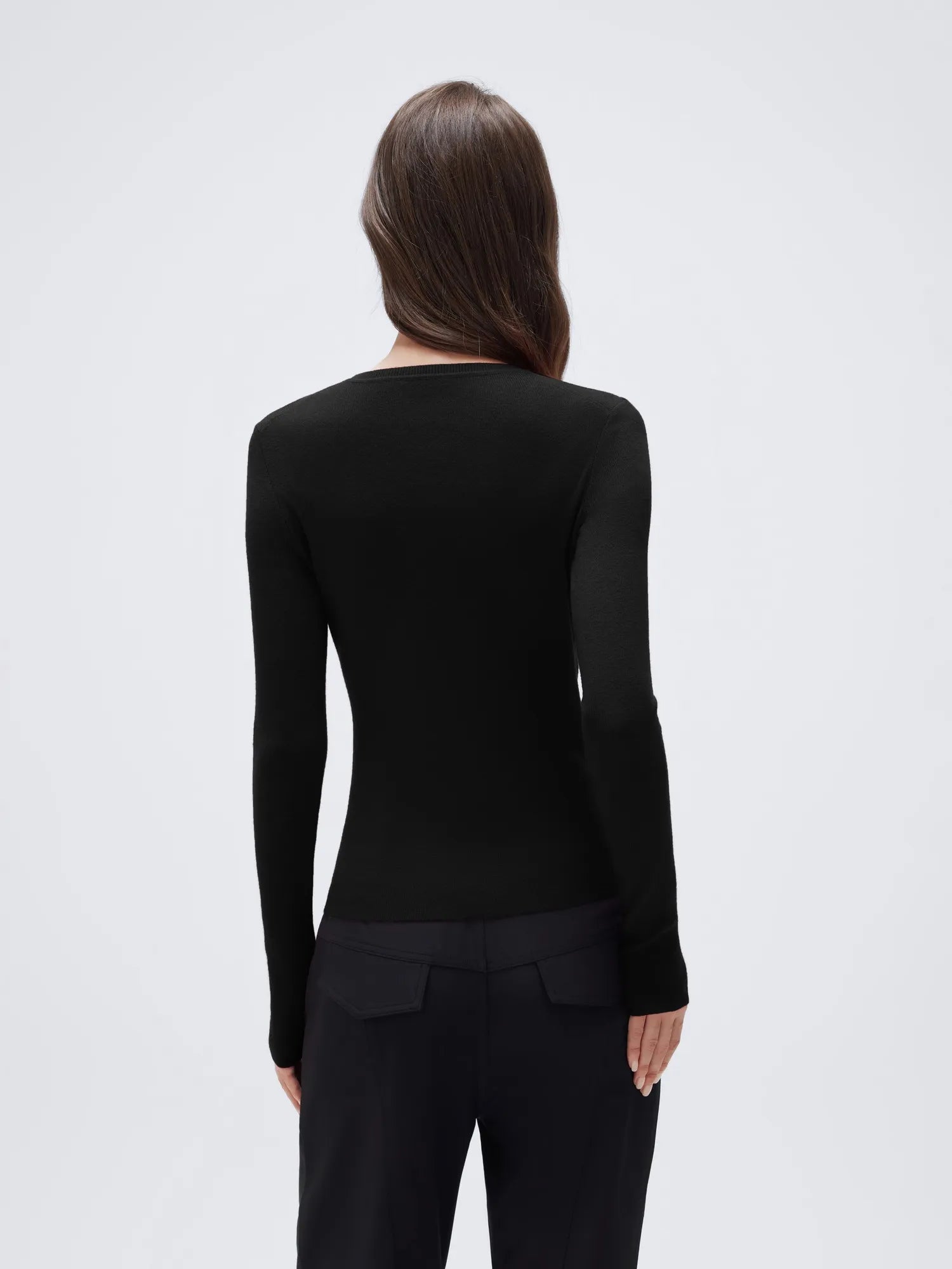 Cashmere Crewneck Cardigan Sweater