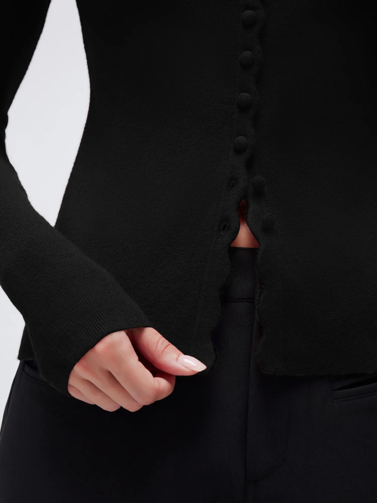 Cashmere Crewneck Cardigan Sweater