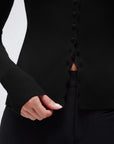 Cashmere Crewneck Cardigan Sweater