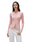 Cashmere Crewneck Cardigan Sweater