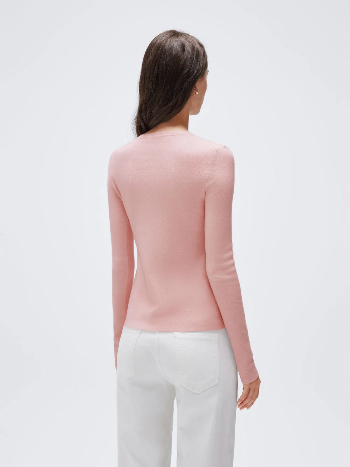 Cashmere Crewneck Cardigan Sweater