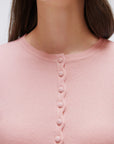 Cashmere Crewneck Cardigan Sweater