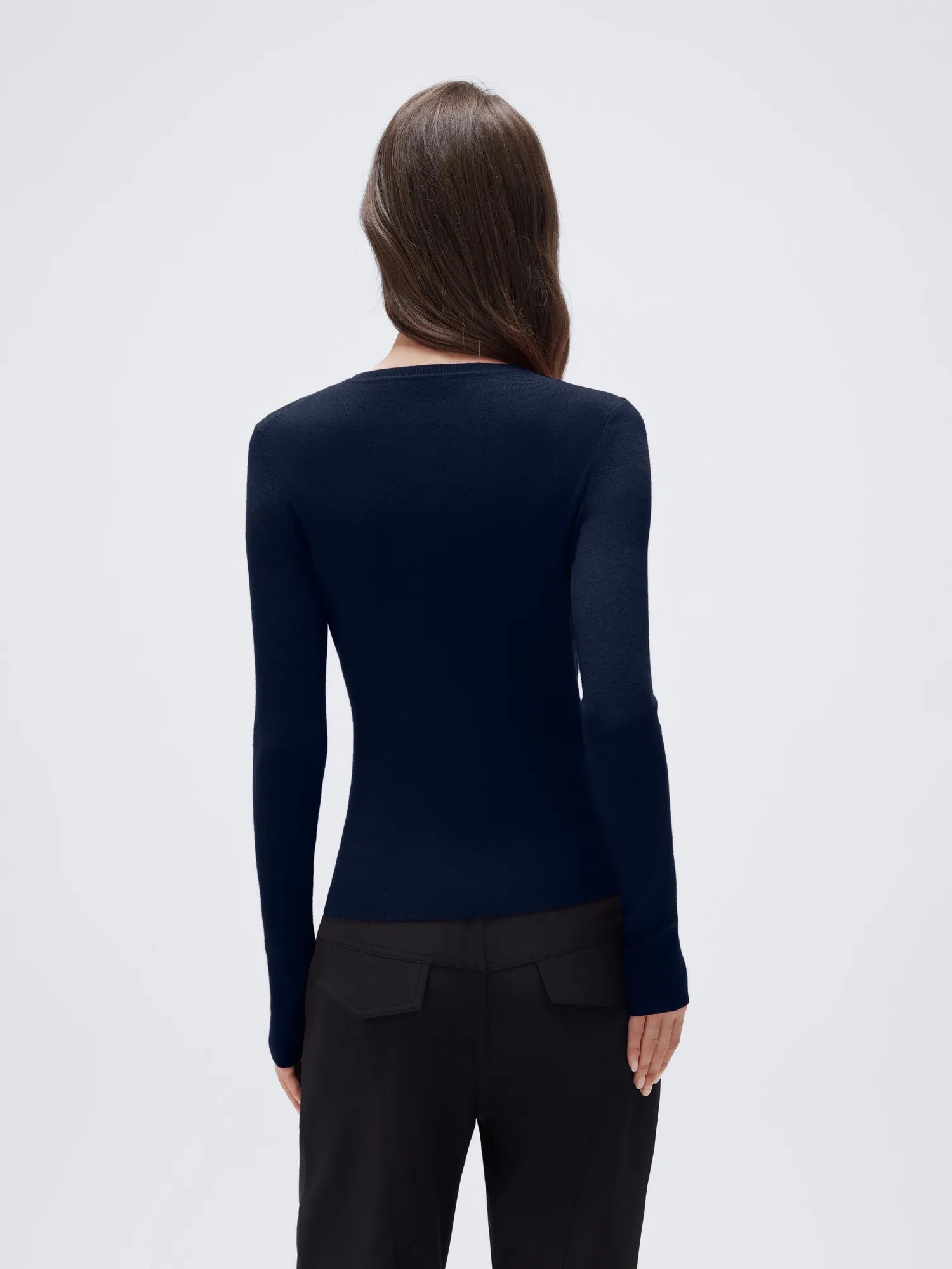 Cashmere Crewneck Cardigan Sweater