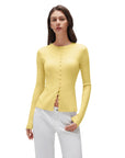 Cashmere Crewneck Cardigan Sweater
