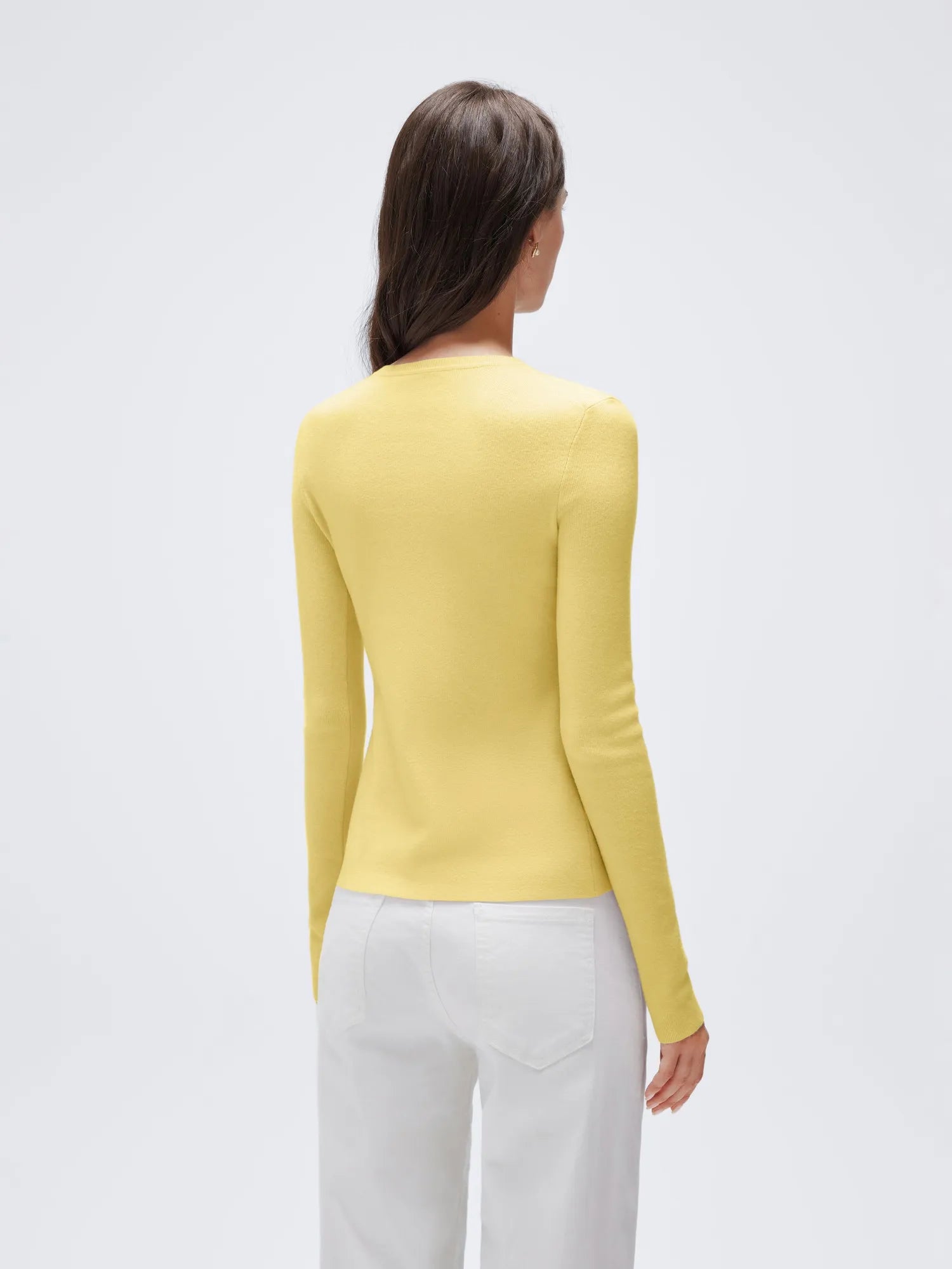 Cashmere Crewneck Cardigan Sweater