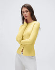 Cashmere Crewneck Cardigan Sweater