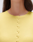 Cashmere Crewneck Cardigan Sweater