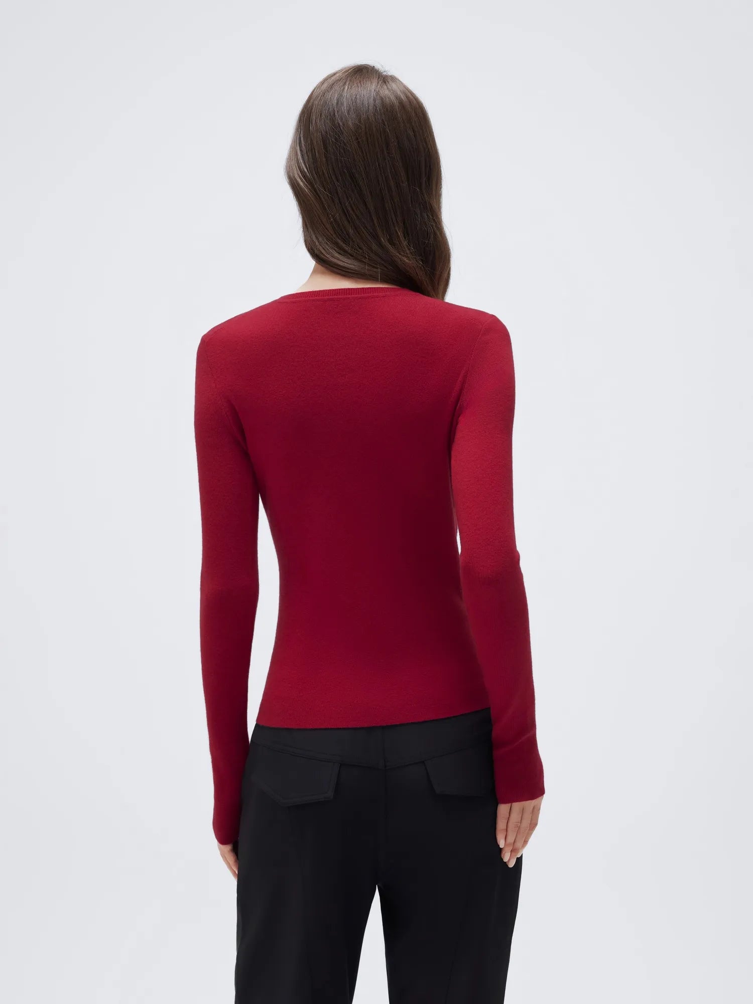 Cashmere Crewneck Cardigan Sweater