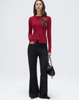 Cashmere Crewneck Cardigan Sweater