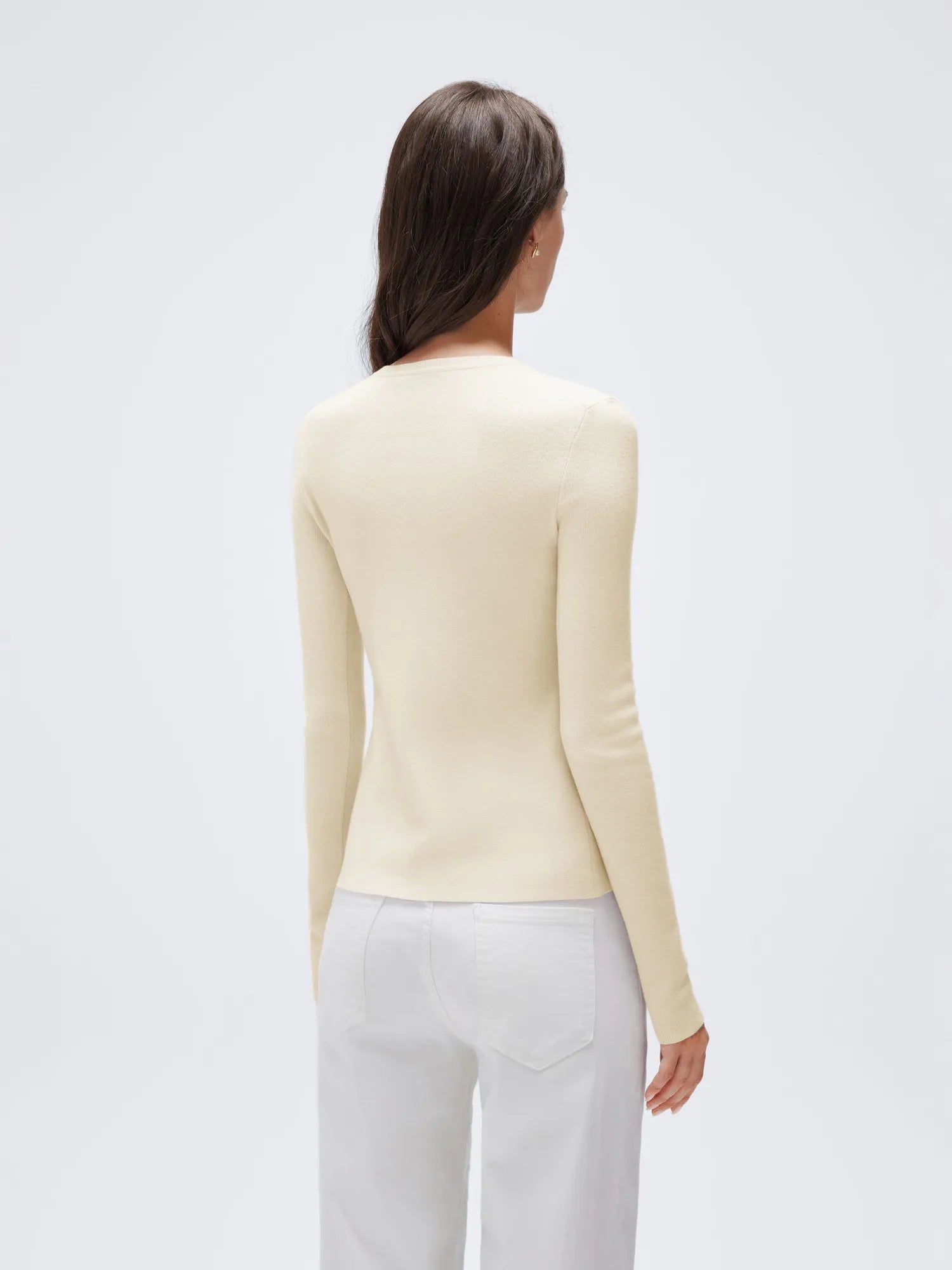 Cashmere Crewneck Cardigan Sweater