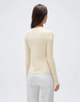 Cashmere Crewneck Cardigan Sweater