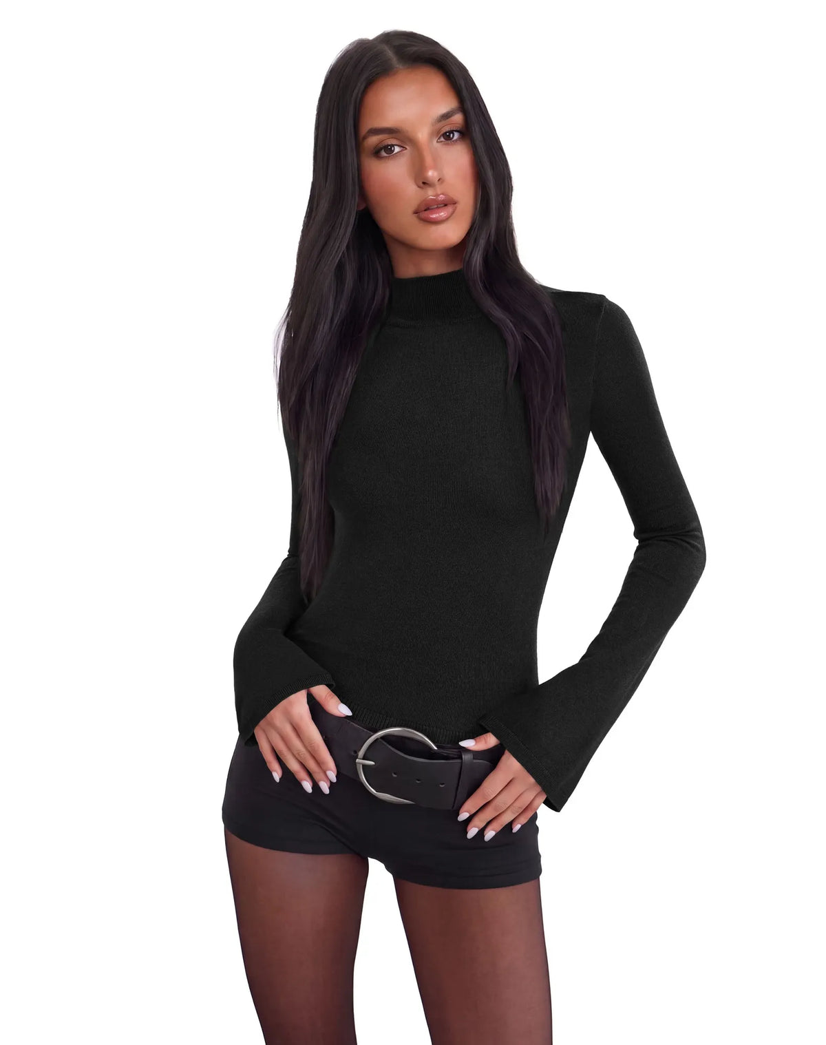 Cashmere Blend Turtleneck Sweaters - Long Sleeve