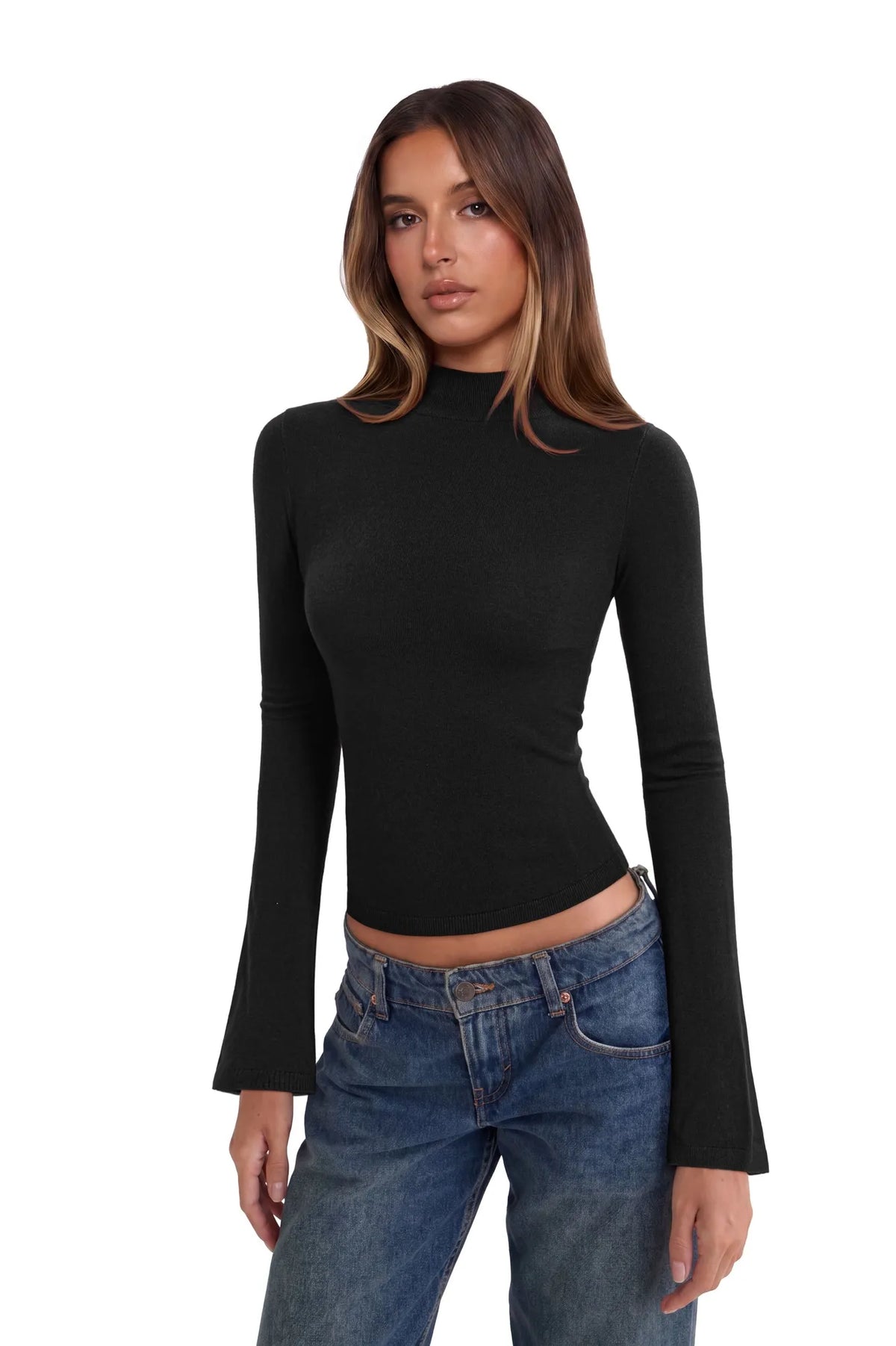 Cashmere Blend Turtleneck Sweaters - Long Sleeve