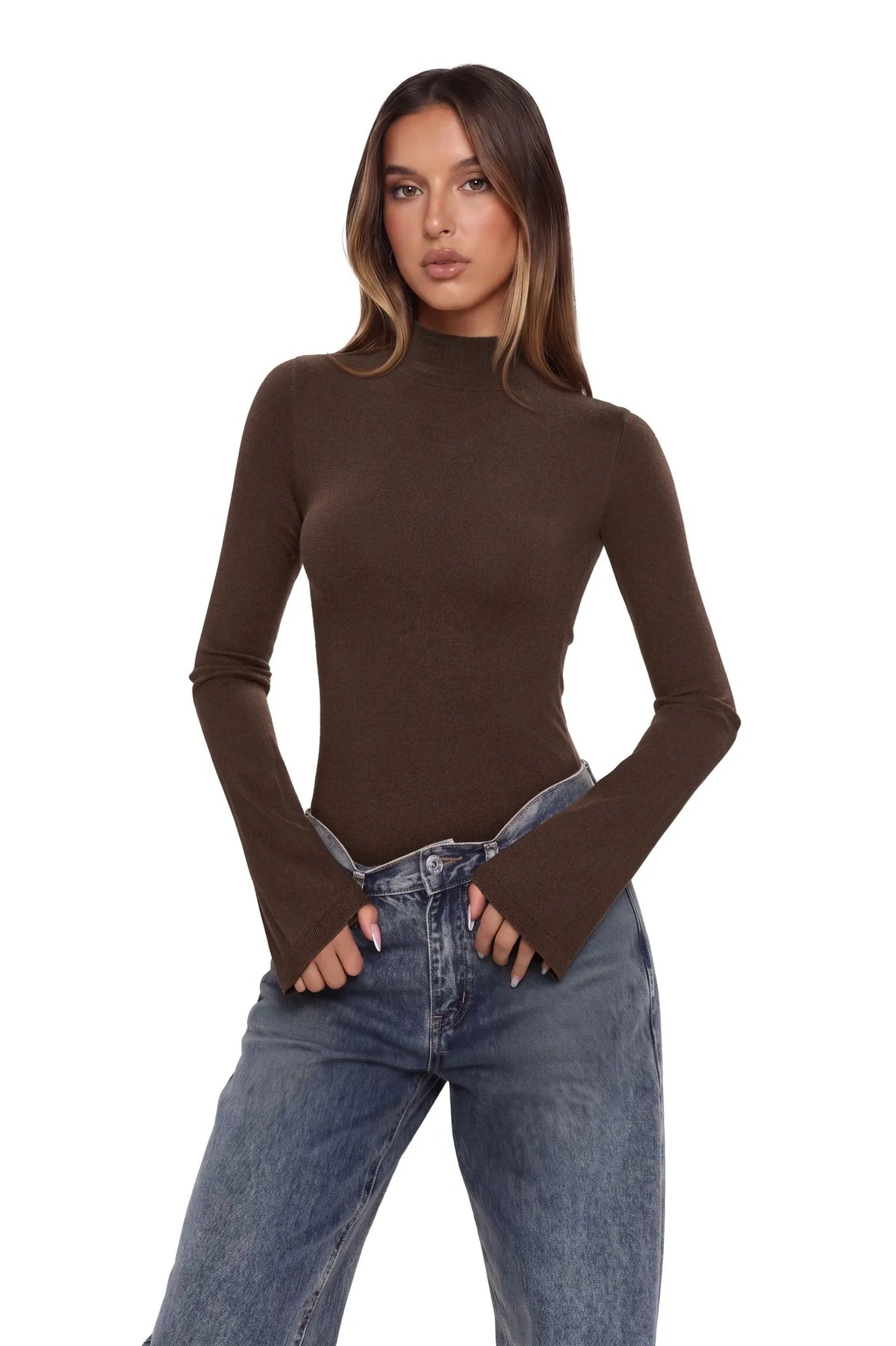 Cashmere Blend Turtleneck Sweaters - Long Sleeve