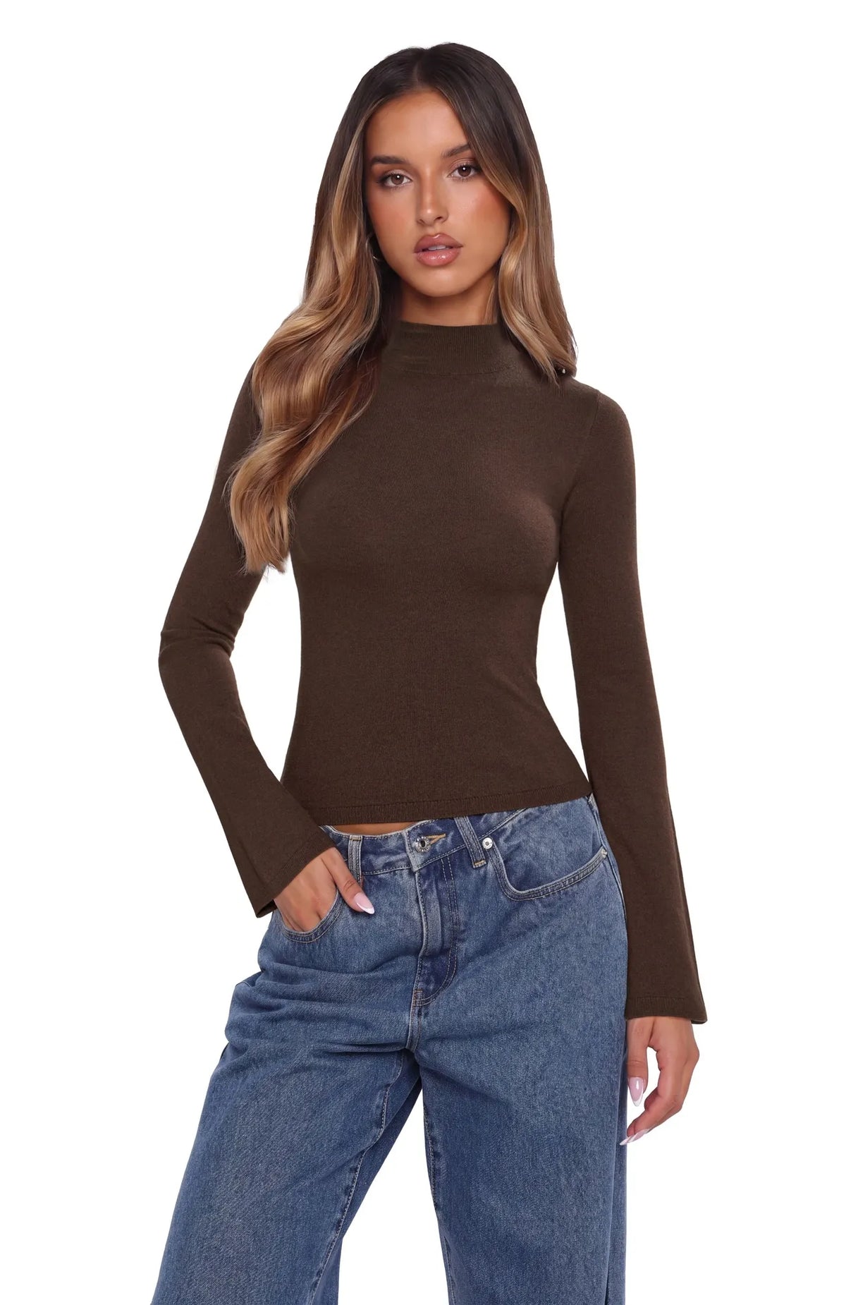 Cashmere Blend Turtleneck Sweaters - Long Sleeve