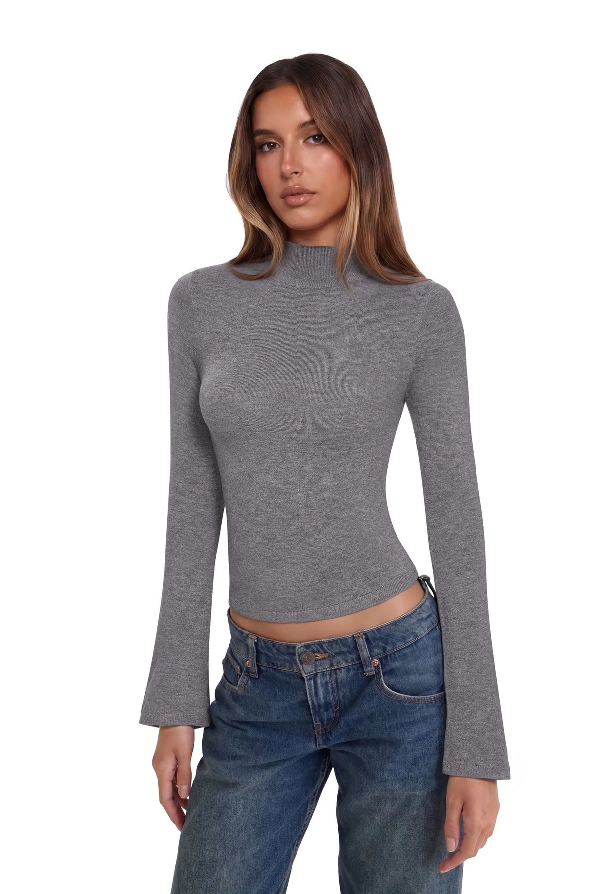 Cashmere Blend Turtleneck Sweaters - Long Sleeve