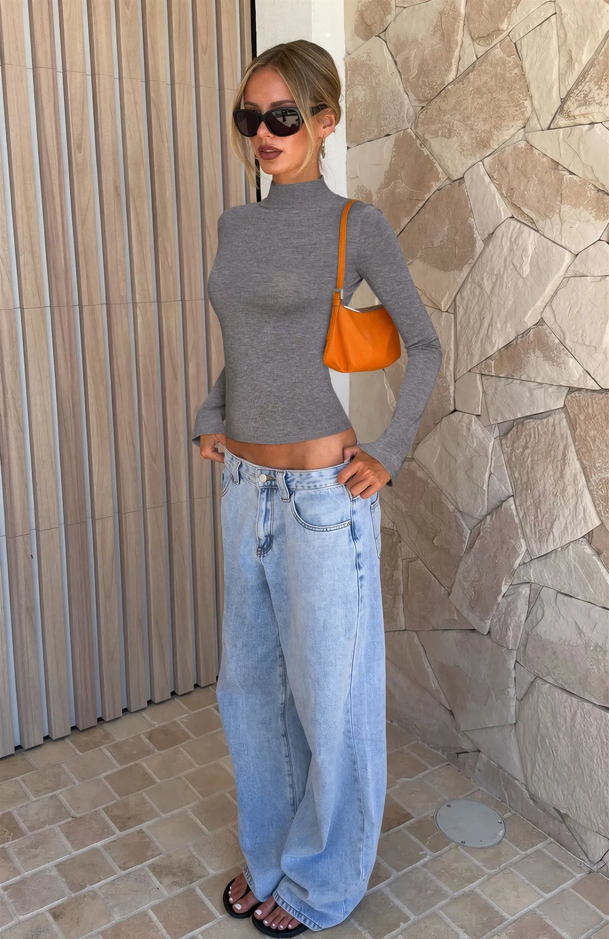 Cashmere Blend Turtleneck Sweaters - Long Sleeve