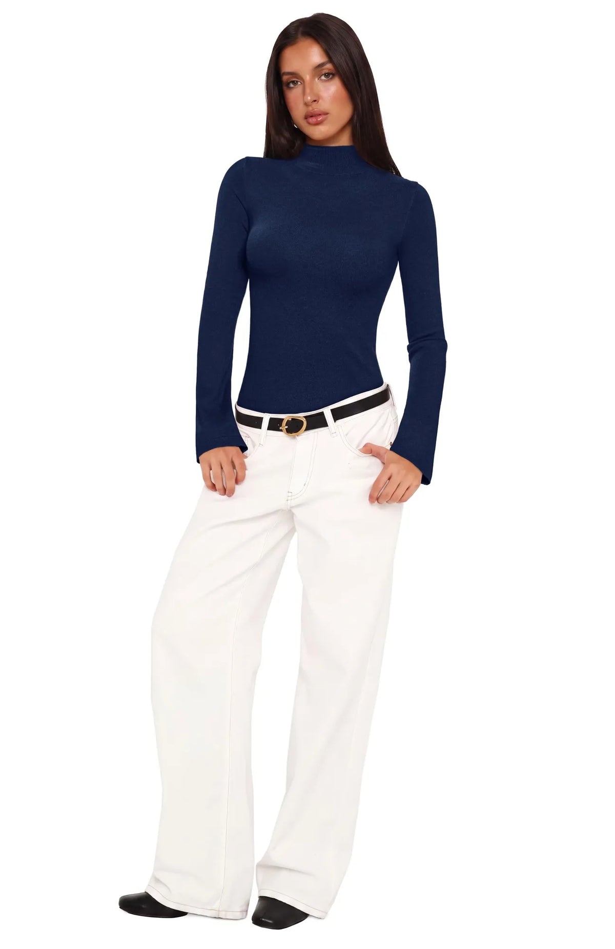 Cashmere Blend Turtleneck Sweaters - Long Sleeve