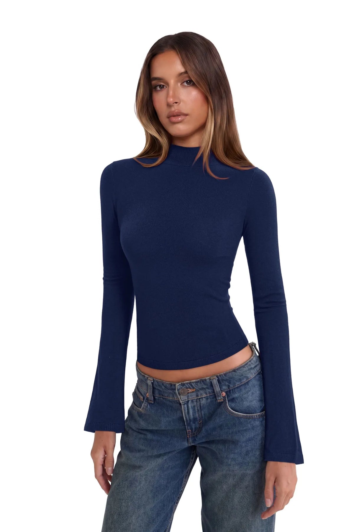 Cashmere Blend Turtleneck Sweaters - Long Sleeve