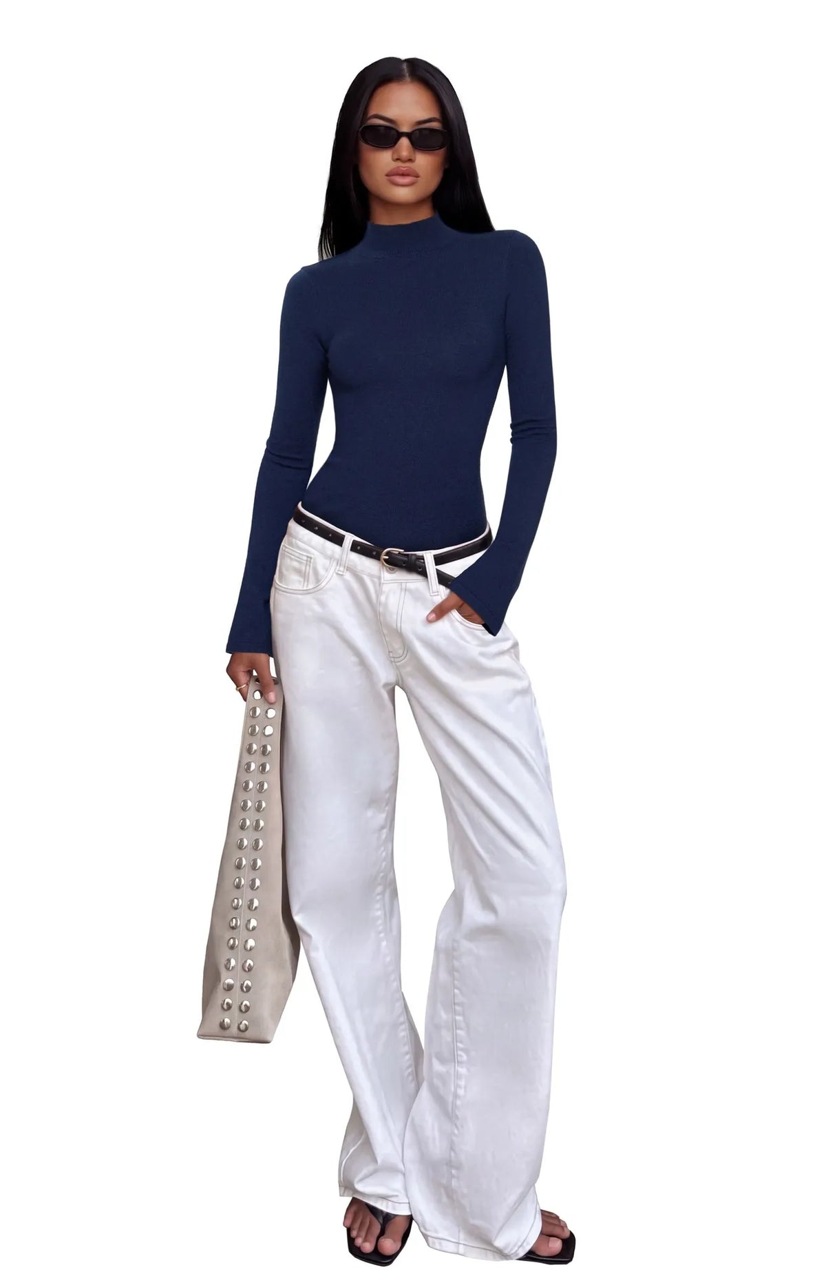 Cashmere Blend Turtleneck Sweaters - Long Sleeve