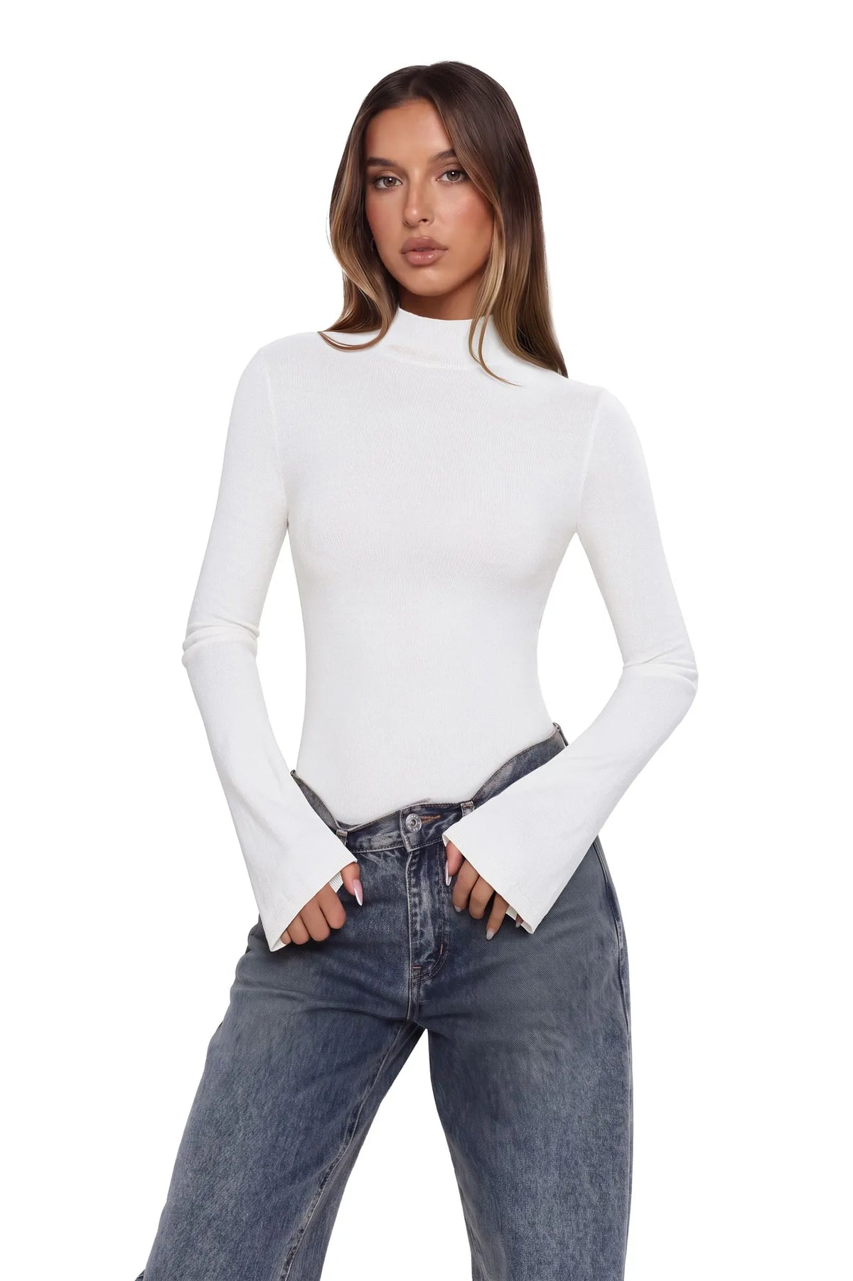 Cashmere Blend Turtleneck Sweaters - Long Sleeve