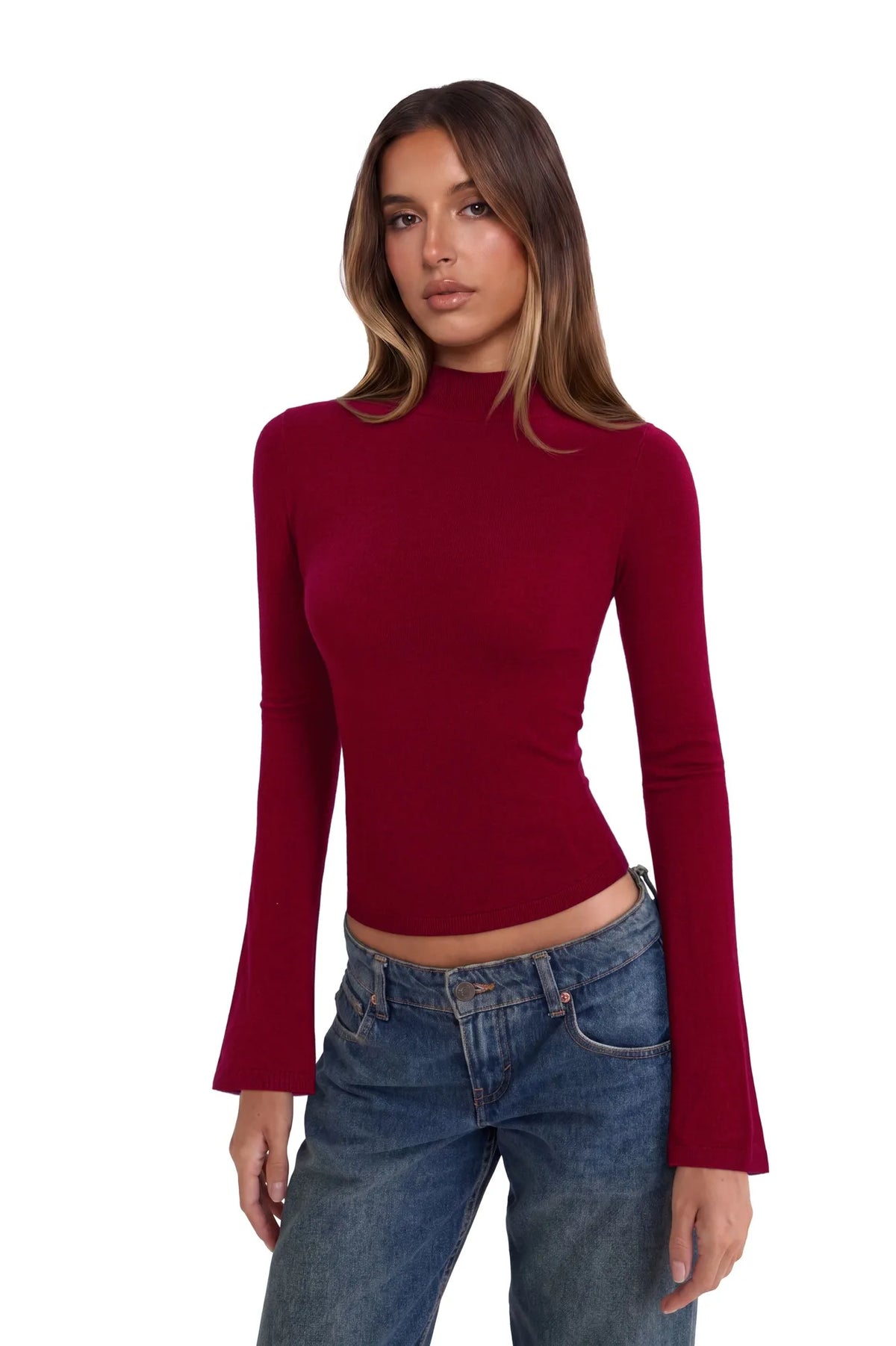 Cashmere Blend Turtleneck Sweaters - Long Sleeve