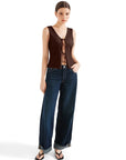Tie Front Vest Tank Top