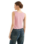 Tie Front Vest Tank Top