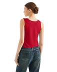 Tie Front Vest Tank Top