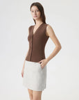 Button Down V Neck Sleeveless Tank Tops Sweater Vest-SUUKSESS-SUUKSESS