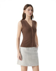 Button Down V Neck Sleeveless Tank Tops Sweater Vest-SUUKSESS-SUUKSESS