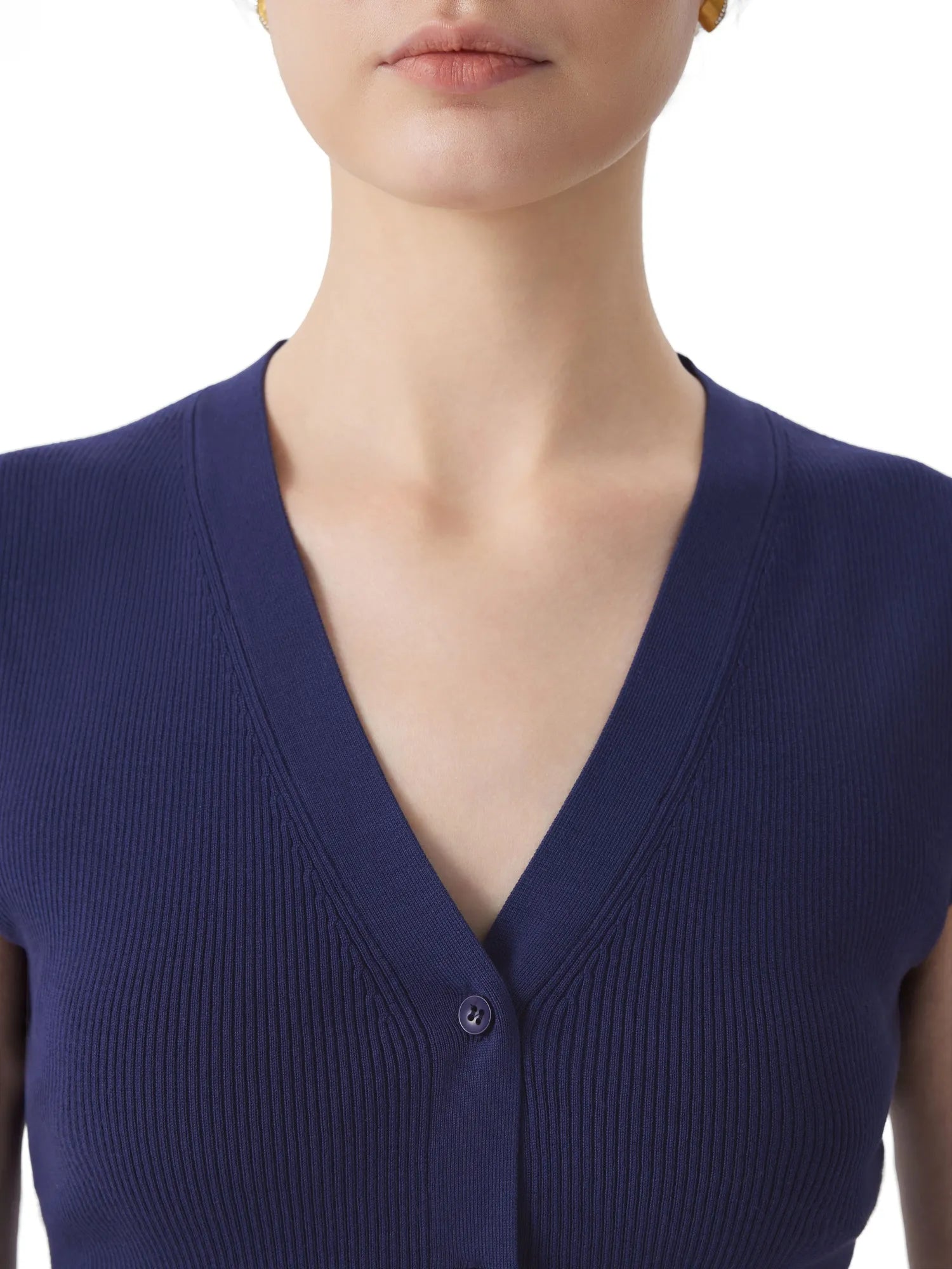 Button Down V Neck Sleeveless Tank Tops Sweater Vest-SUUKSESS-SUUKSESS