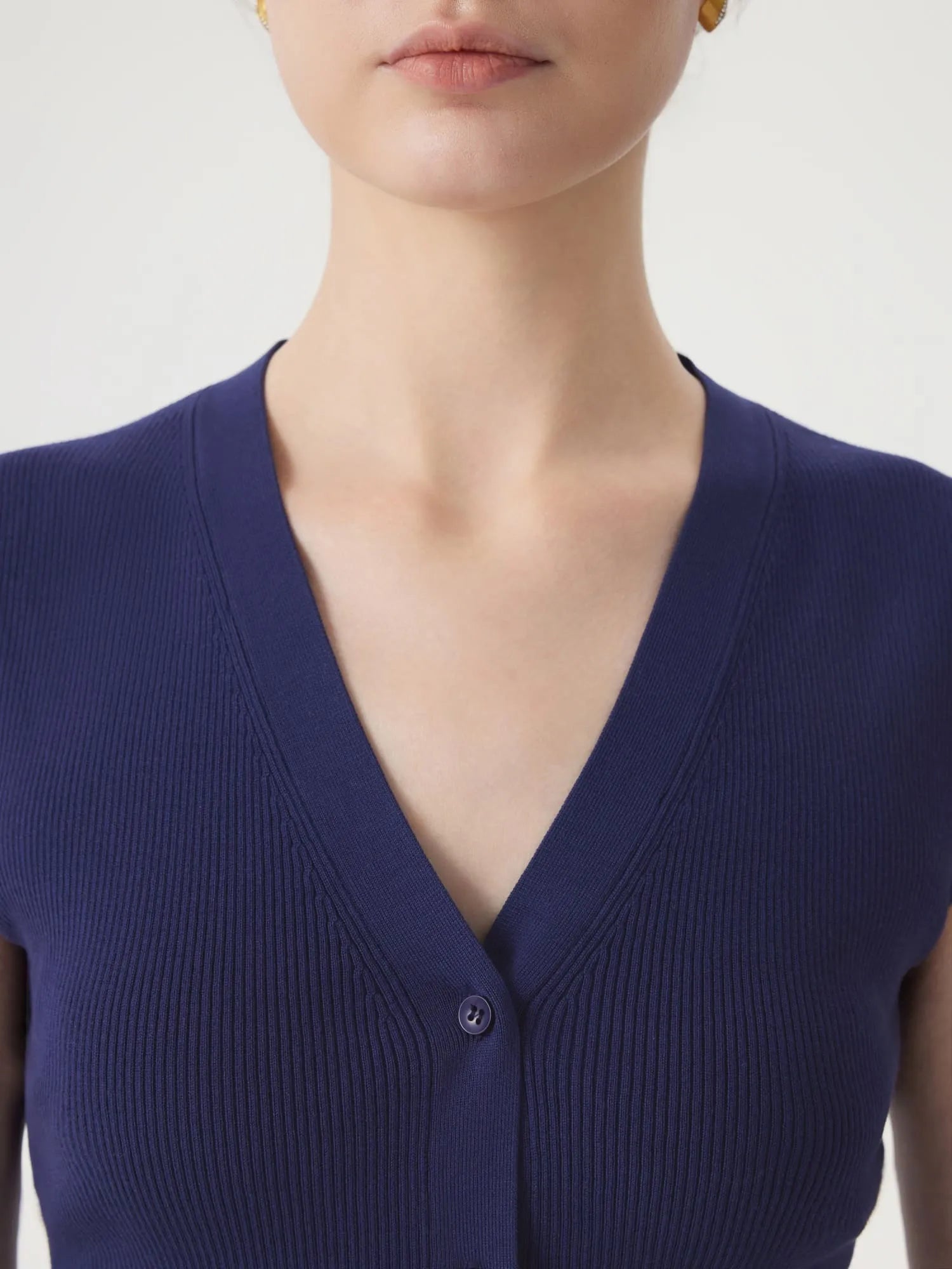 Button Down V Neck Sleeveless Tank Tops Sweater Vest-SUUKSESS-SUUKSESS