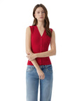 Button Down V Neck Sleeveless Tank Tops Sweater Vest-SUUKSESS-SUUKSESS