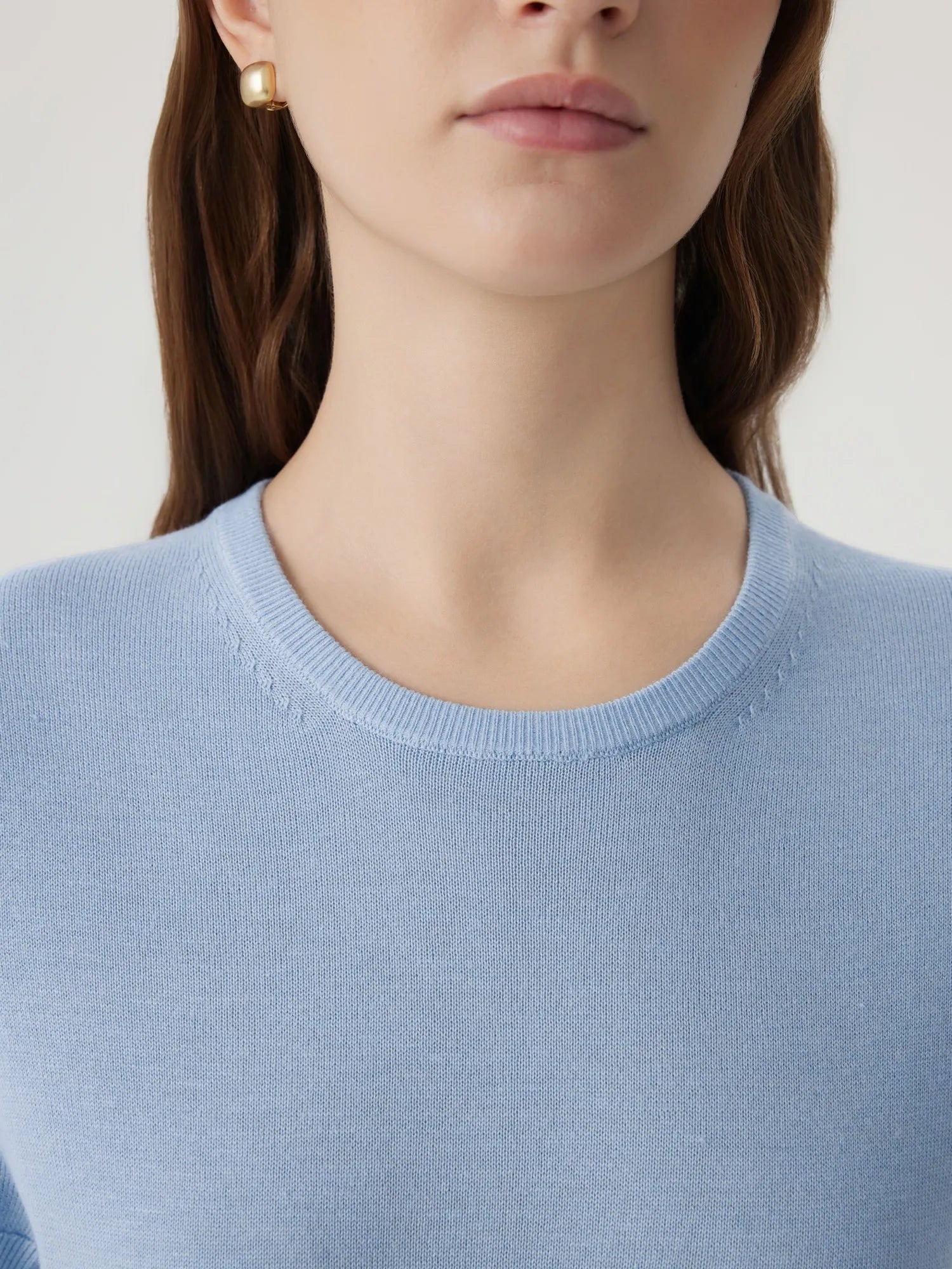 Cashmere Silk Blend Crew Neck Spring Sweater - Short Sleeve-SUUKSESS-SUUKSESS