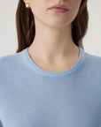 Cashmere Silk Blend Crew Neck Spring Sweater - Short Sleeve-SUUKSESS-SUUKSESS