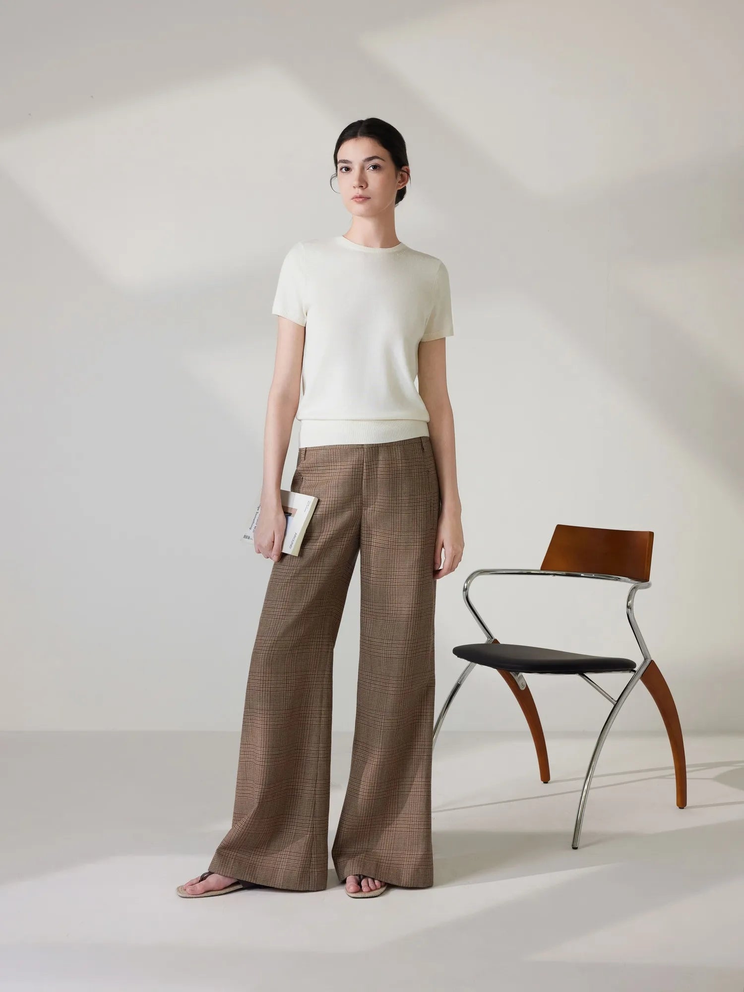 Cashmere Silk Blend Crew Neck Spring Sweater - Short Sleeve-SUUKSESS-SUUKSESS