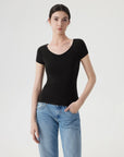 Cashmere Silk Blend V Shirts Sweater - Short Sleeve-SUUKSESS-SUUKSESS