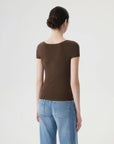 Cashmere Silk Blend V Shirts Sweater - Short Sleeve-SUUKSESS-SUUKSESS
