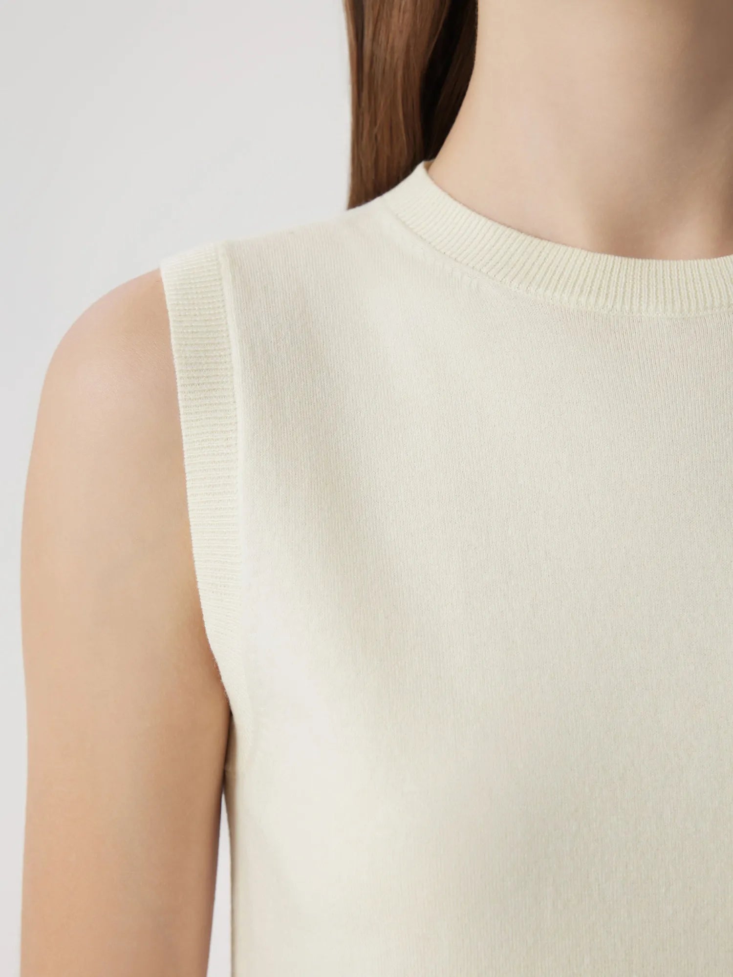 Cashmere Silk Blend Vest Sleeveless Sweater - Short Sleeve-SUUKSESS-SUUKSESS