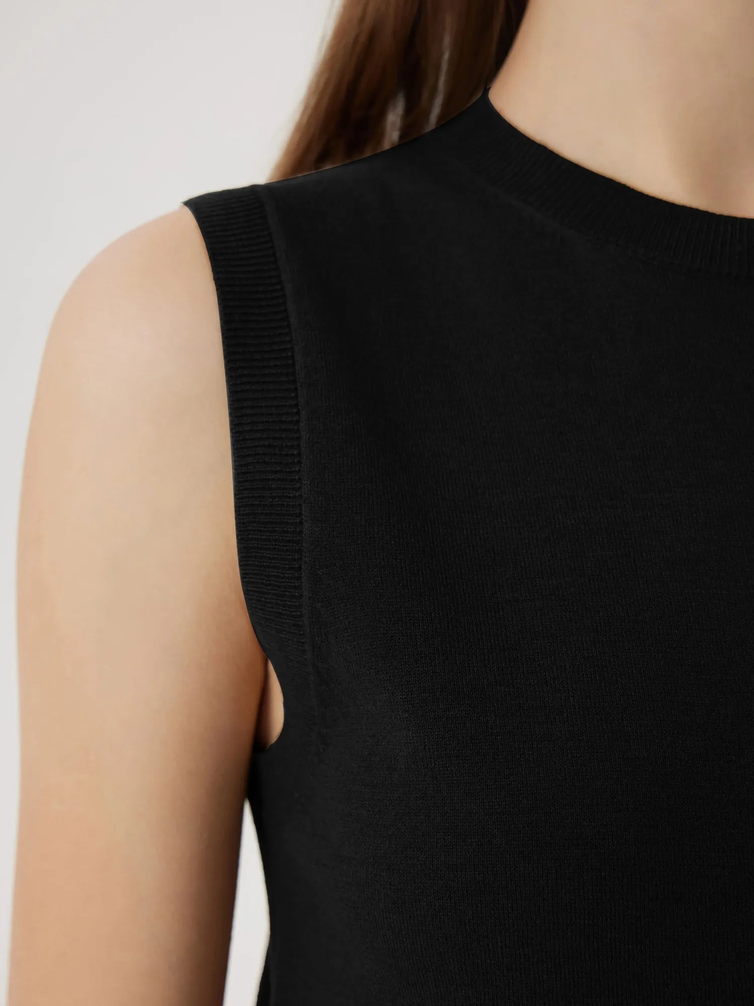 Cashmere Silk Blend Vest Sleeveless Sweater - Short Sleeve-SUUKSESS-SUUKSESS