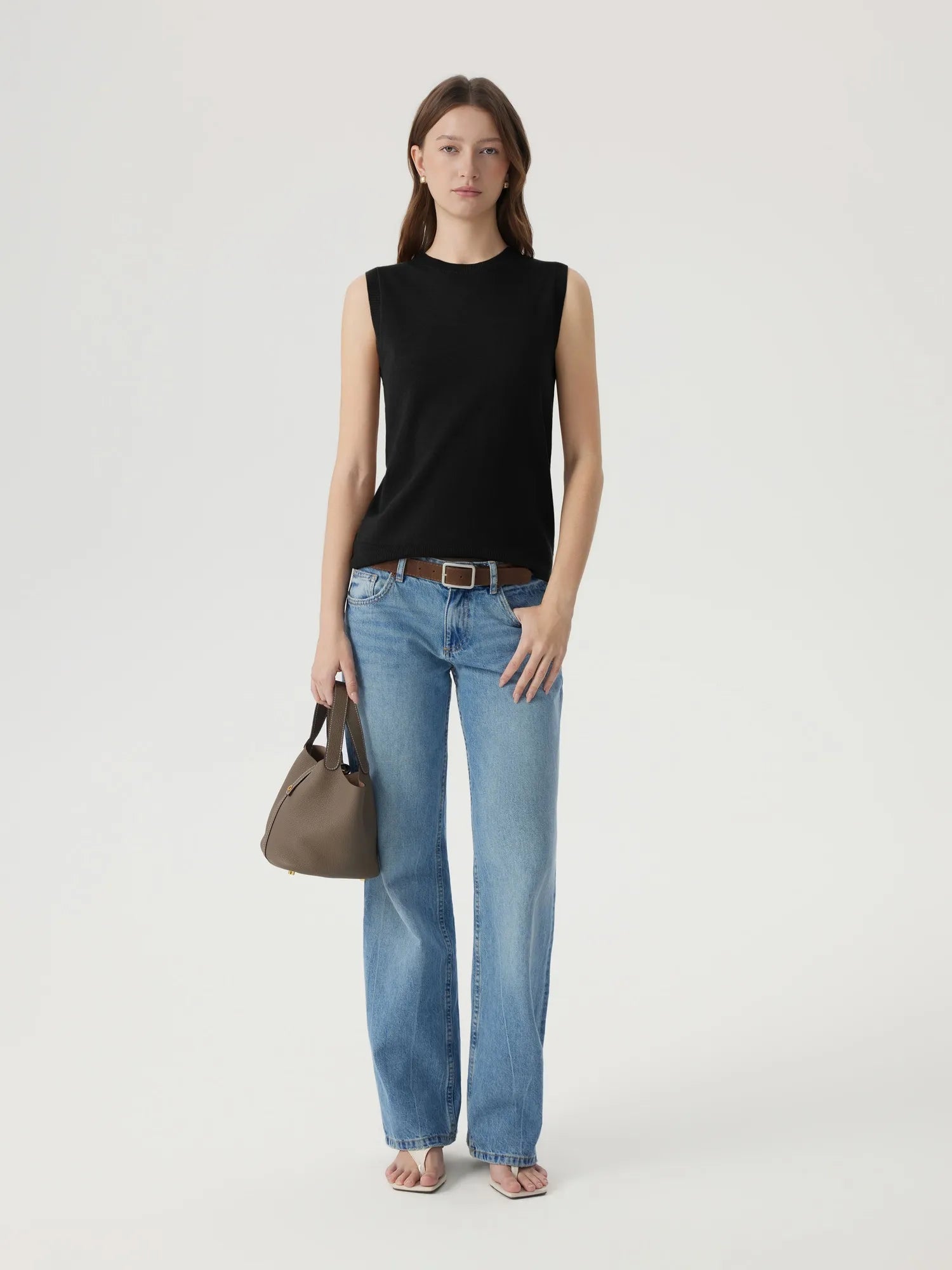 Cashmere Silk Blend Vest Sleeveless Sweater - Short Sleeve-SUUKSESS-SUUKSESS