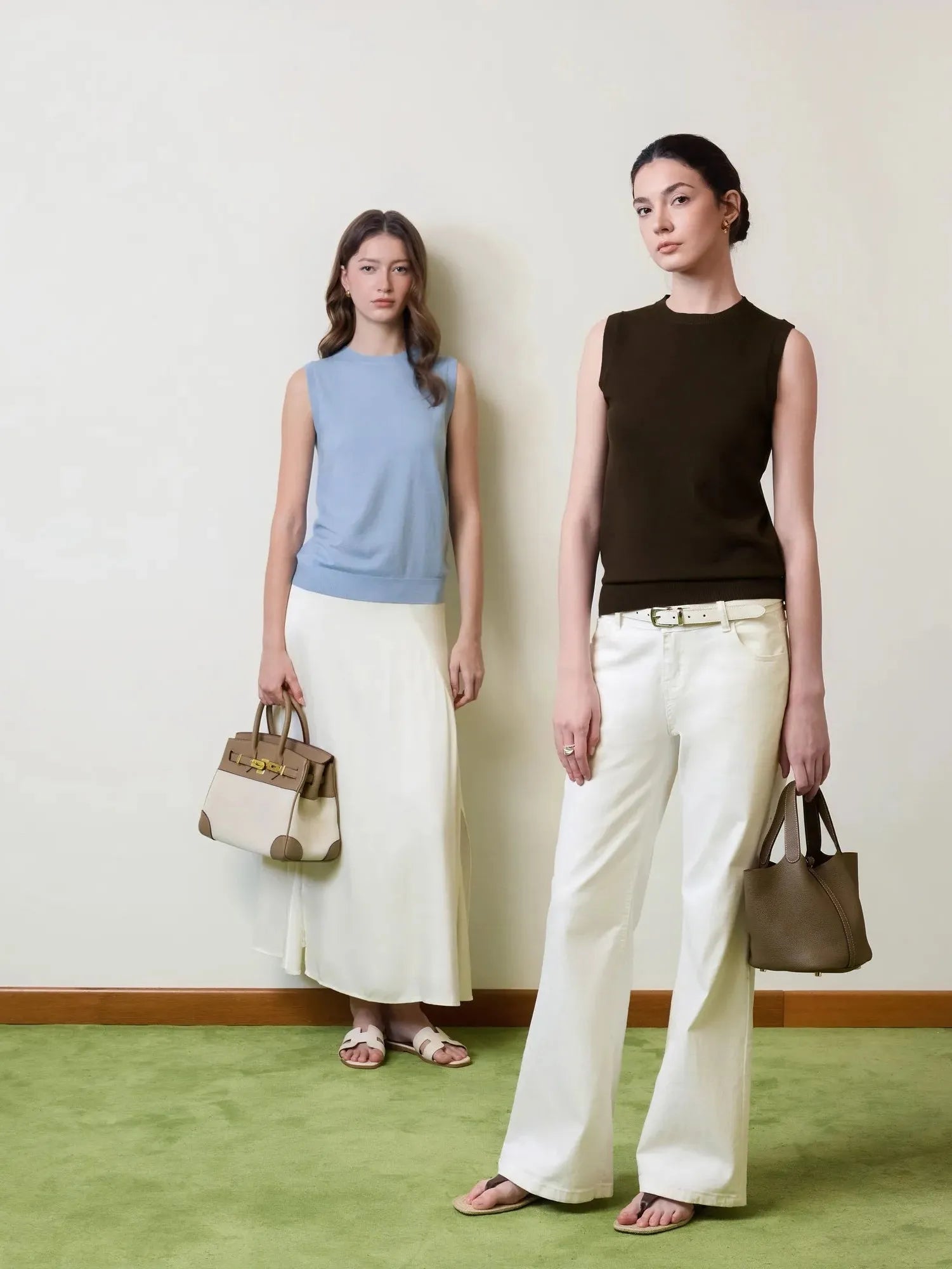 Cashmere Silk Blend Vest Sleeveless Sweater - Short Sleeve-SUUKSESS-SUUKSESS