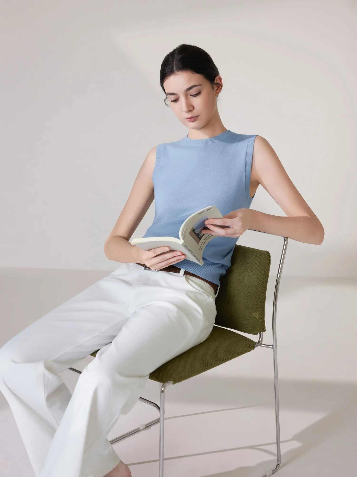 Cashmere Silk Blend Vest Sleeveless Sweater - Short Sleeve-SUUKSESS-SUUKSESS