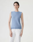 Cashmere Silk Blend Vest Sleeveless Sweater - Short Sleeve-SUUKSESS-SUUKSESS