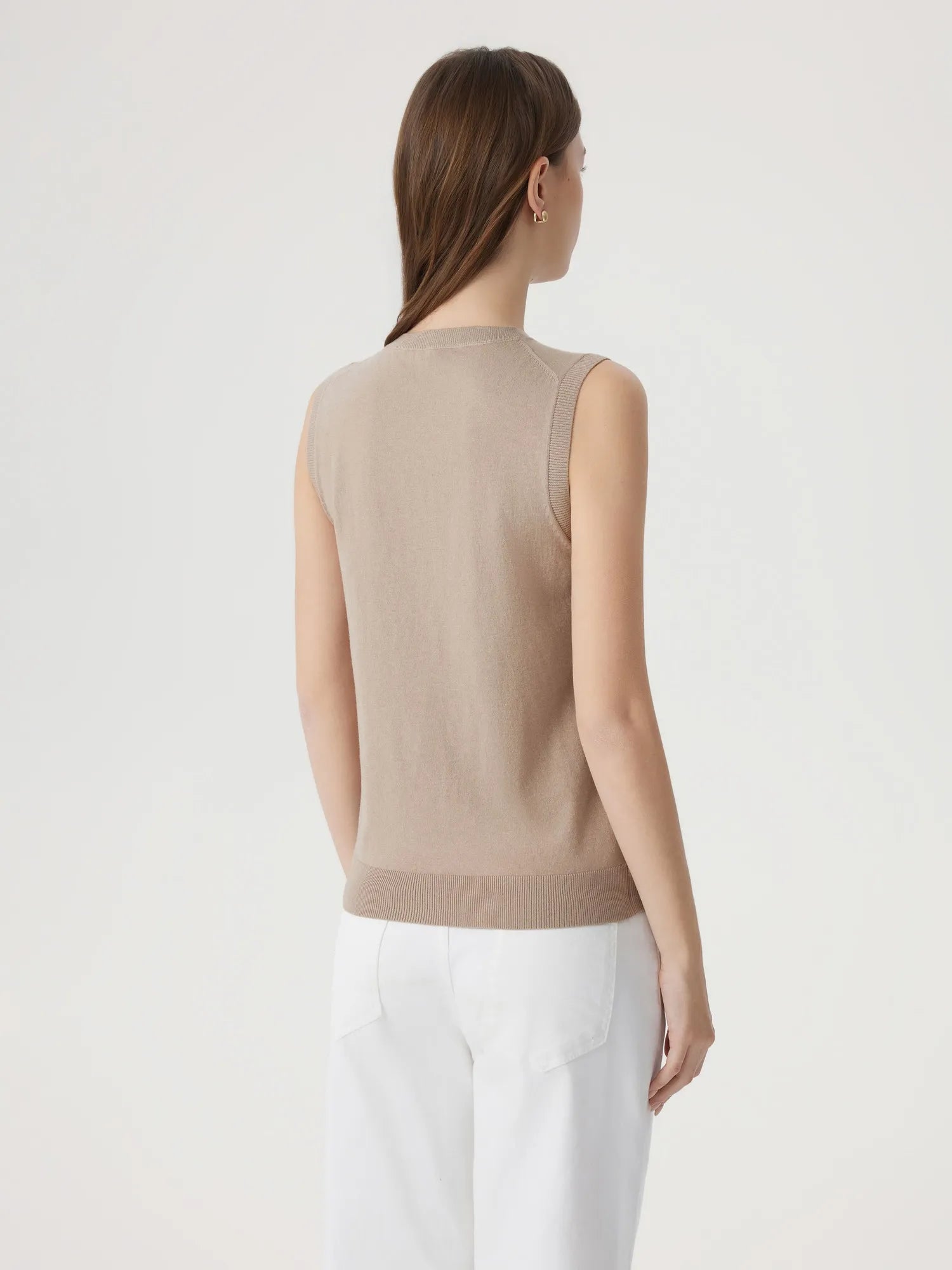 Cashmere Silk Blend Vest Sleeveless Sweater - Short Sleeve-SUUKSESS-SUUKSESS