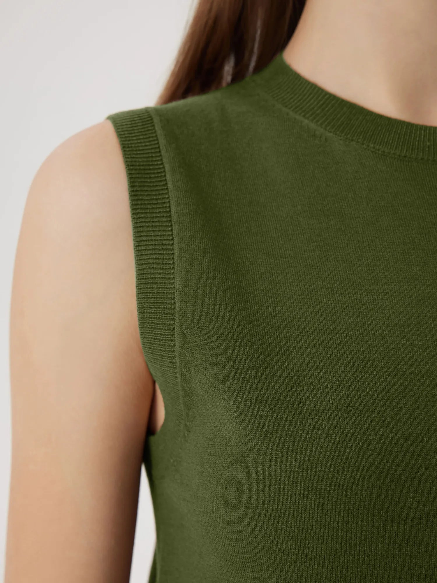 Cashmere Silk Blend Vest Sleeveless Sweater - Short Sleeve-SUUKSESS-SUUKSESS