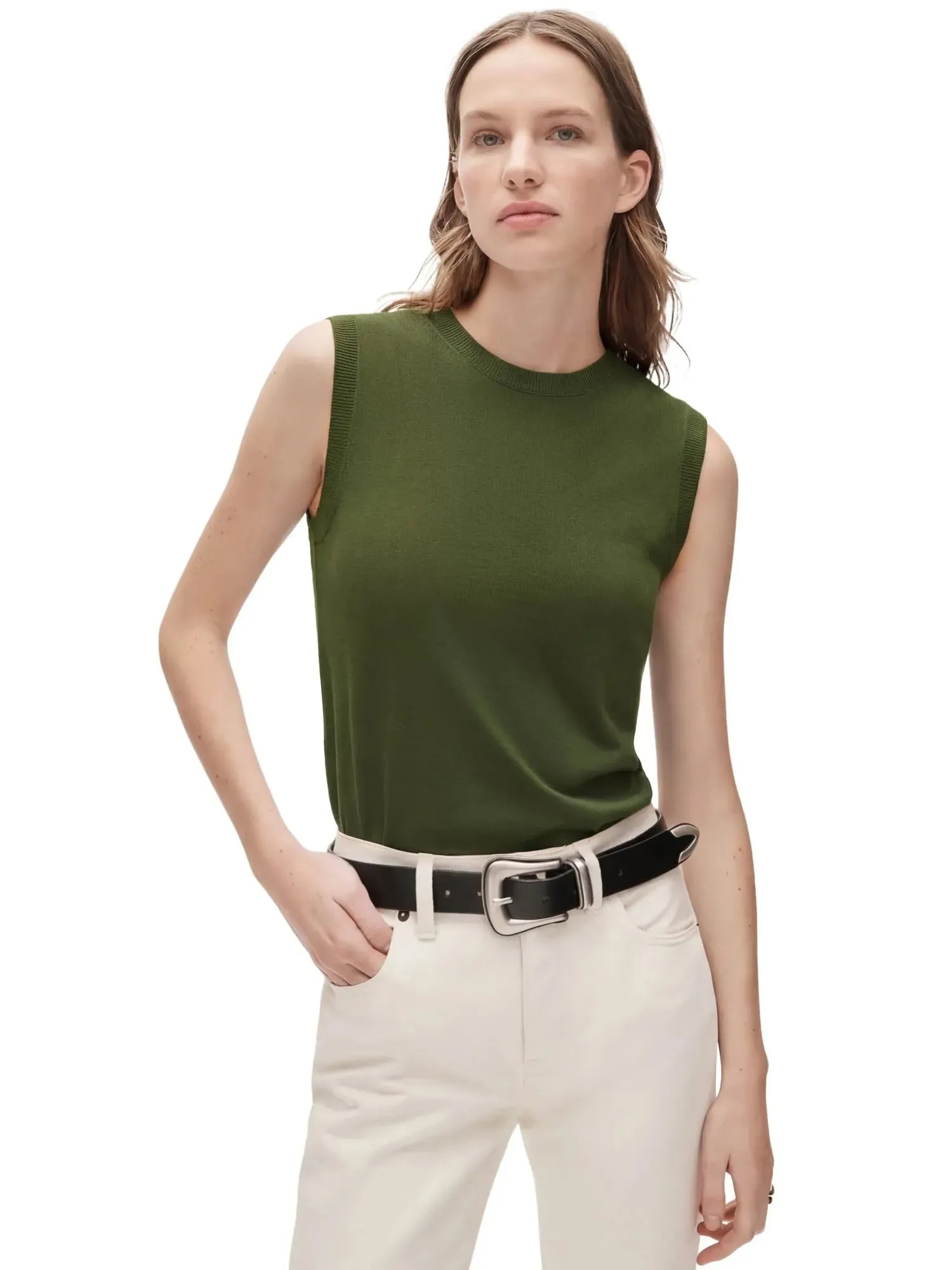 Cashmere Silk Blend Vest Sleeveless Sweater - Short Sleeve-SUUKSESS-SUUKSESS