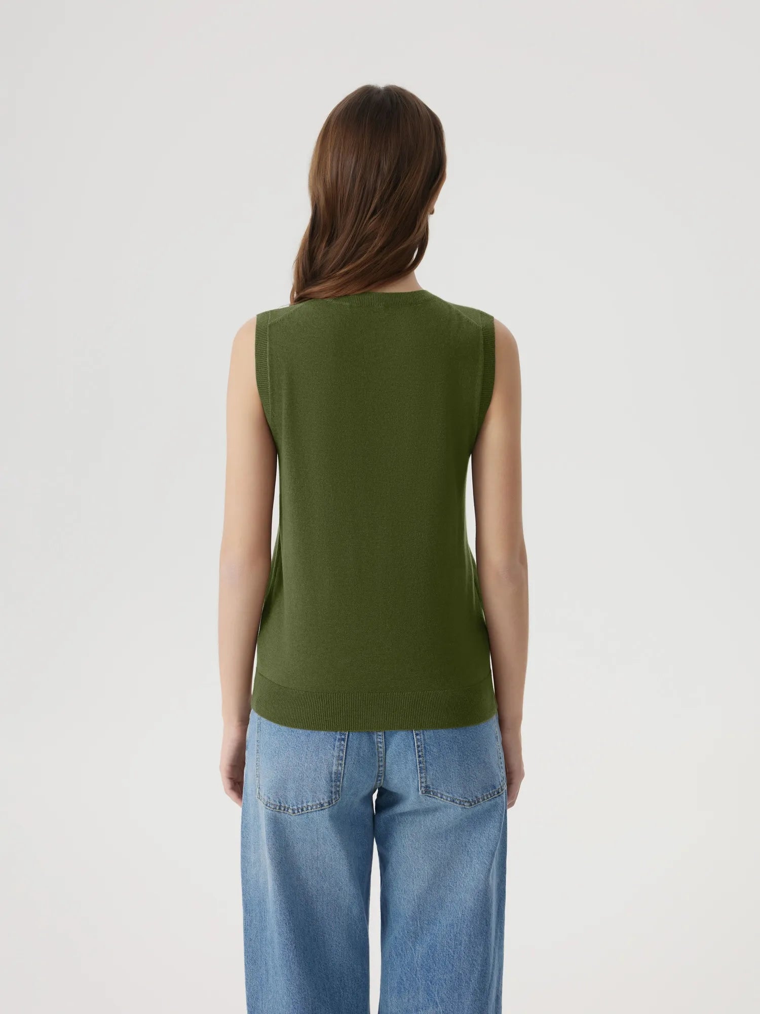 Cashmere Silk Blend Vest Sleeveless Sweater - Short Sleeve-SUUKSESS-SUUKSESS
