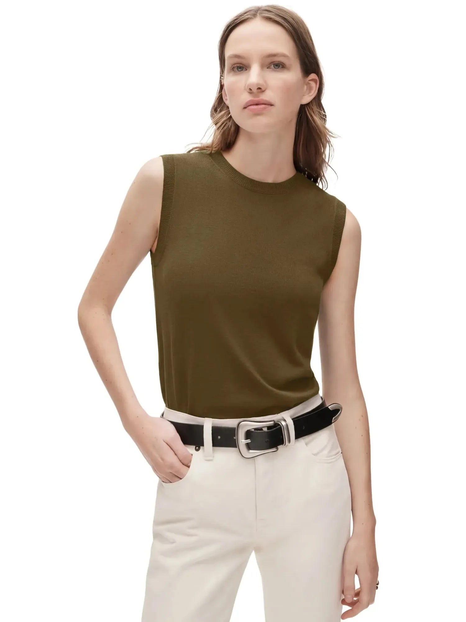 Cashmere Silk Blend Vest Sleeveless Sweater - Short Sleeve-SUUKSESS-SUUKSESS